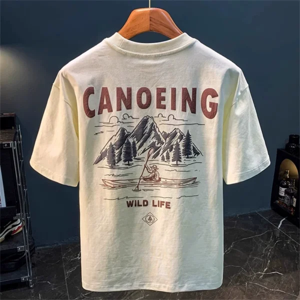 Overseas orders withdrawn~ Clearance clearance at counters, retro trendy, distressed, versatile and simple men's pure cotton short-sleeved T-shirt